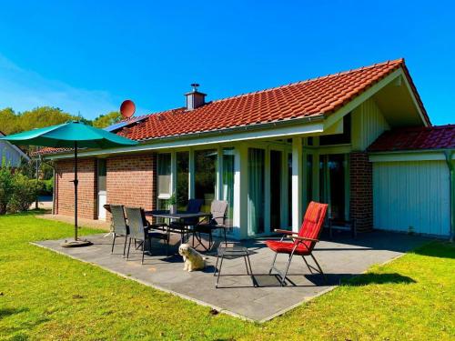 陽台/露台, Ferienhaus Muritzzeit in Robel an der Muritz in 魯貝爾/米利茨
