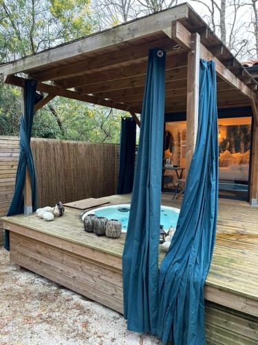 l'Haute en couleur cabanes et spas chambre d'hôte Marcheprime