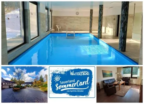 Osternest - gemütlich, familienfreundlich, Pool, Sauna, Elektrokamin, WLAN nahe dem Skiliftkarussell in Winterberg, Deutschland