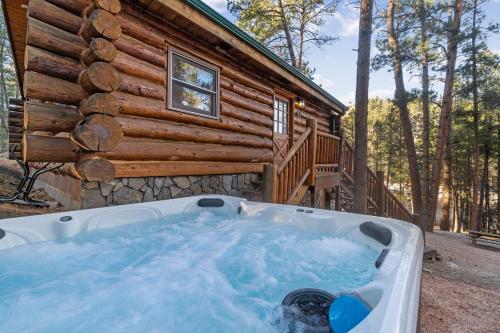 Buffalo Lodge- Cozy Log House with Hot Tub in Rockerville (SD)