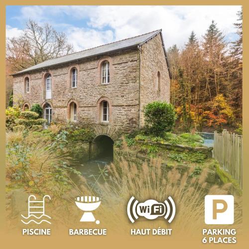 Le Moulin de la Touche Minoterie Piscine gîte à louer Plouguenast