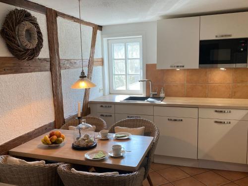 Kitchen, Ferienwohnung Schultheiß in Remptendorf