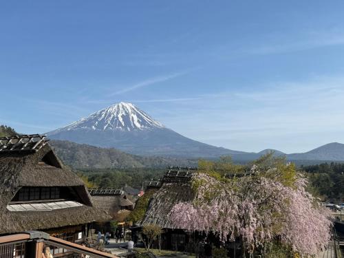 Cabin A MtFuji view, BBQ, lake Saiko 3mins, hammock, wood deck in Saiko Lake