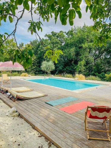 Viesnīcas āriene, Family Home With Pool Near Lectoure in Saint-Clar
