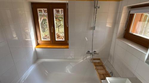 ห้องน้ำ, Detached romantic chalet in the woods - U Faflika in จินดริชูฟ ฮราเดค