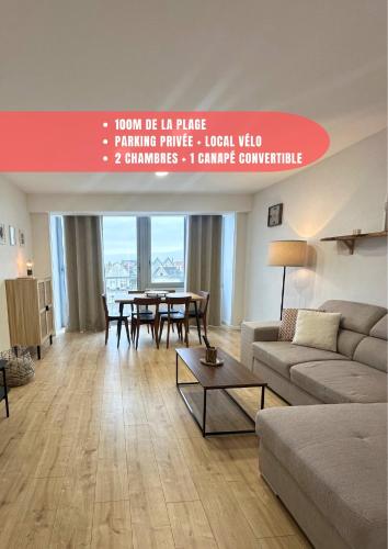 Appartement 6 pers à 100m de la plage avec parking privée