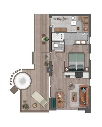1 queen bed