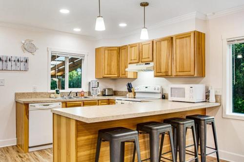 Single-level home with firepit & gas fireplace - walk to the beach 3 dogs OK in Ocean Park (WA)