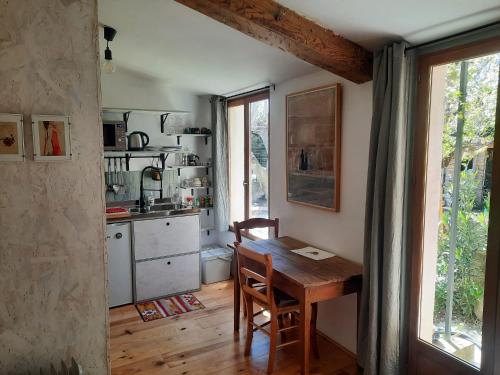 köök, Petit studio avec jardin à 10 mn d'Avignon (Petit studio avec jardin a 10 mn d'Avignon) in Entraigues-sur-la-Sorgue