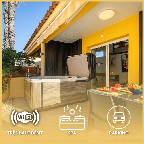 Nix -Villa spa prive 4p - terrasse - parking - Climatisation - Cap Agde Naturiste