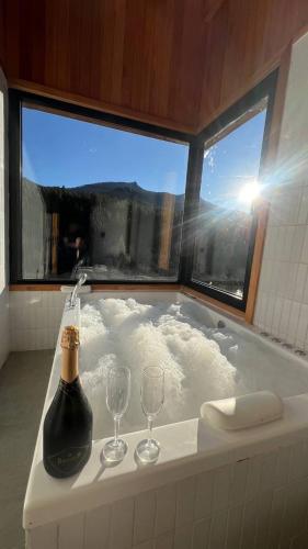 Hot tub, Noa Home Patagonia Meliquina in Villa Lago Meliquina