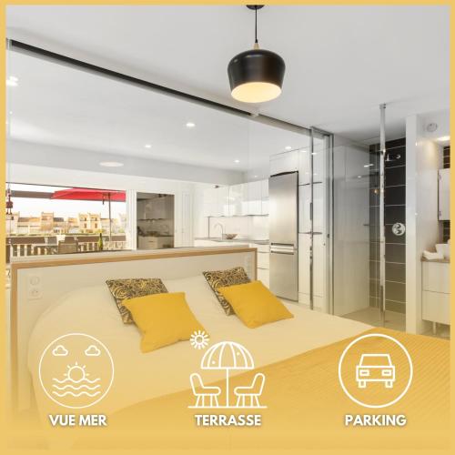 Villa Rocca - vue mer - terrasse - parking - plage - Village Naturiste