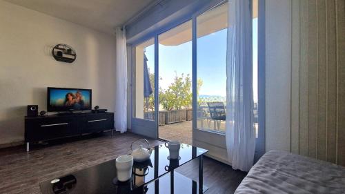 Studio Azur Léman - Terrasse et vue lac - Location saisonnière - Évian-les-Bains