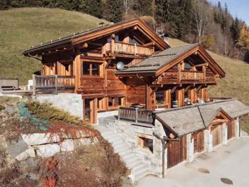 Chalet 5★, 12 pers, spa, sauna, proche pistes, 5 ch. - FR-1-304-229