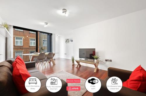 2 Bedroom Apartment Short Term Rental & Flexible Renting Shoreditch with Free WiFi & Balcony, Londra