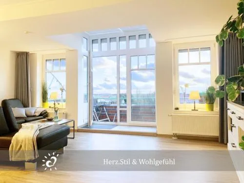 Ferienwohnung De Spant mit Blick auf das Wattenmeer in Neufeld, Deutschland
