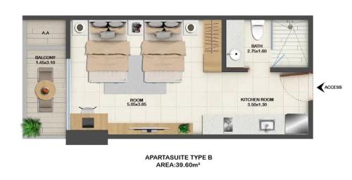 Luxury Studio Delventto 2 min Playa