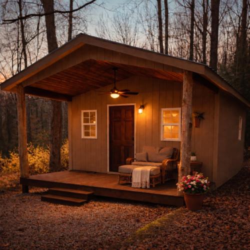 Private romantic Tiny Home King bed Jamestown in Rugby (TN)