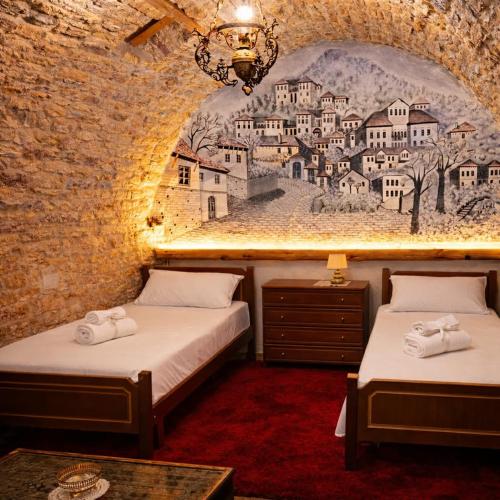 4 twin beds