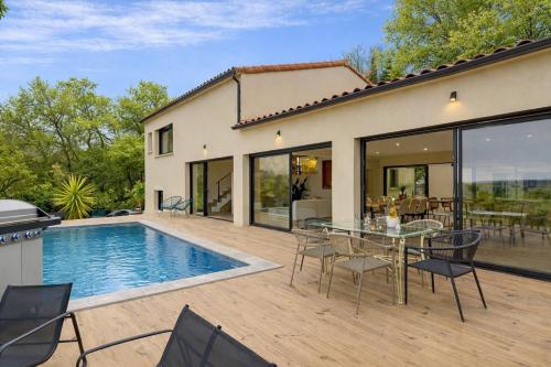 Eden View Villa - Vue panoramique et piscine à débordement gîte à louer Ners