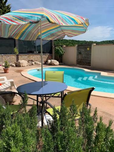 Peldbaseins, Les Oliviers de Gourgeon - climatisé et avec piscine (Les Oliviers de Gourgeon - climatise et avec piscine) in Lavigney