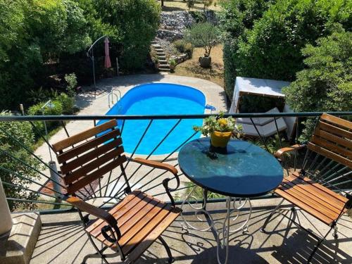 Balkons/terase, Holiday house with a swimming pool Dubravka, Dubrovnik - 19640 in Dubravka