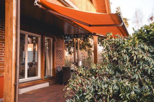 Balkons/terase, Ferienhaus FachWerkPerle am Alfsee in Rieste