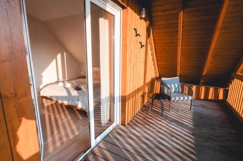 Balkons/terase, Ferienhaus FachWerkPerle am Alfsee in Rieste