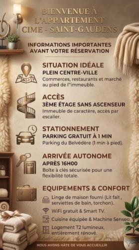 Létesítmények, Appartement Cime - Confort & Charme in St Gaudens