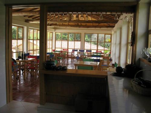 餐廳, Hotel Ecoposada Vina de Aldana in 拉梅薩德洛斯桑托斯