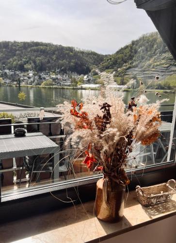 Ferienwohnung Moselflair mit direktem Blick auf die Mosel und Weinberge in 奧伯費爾