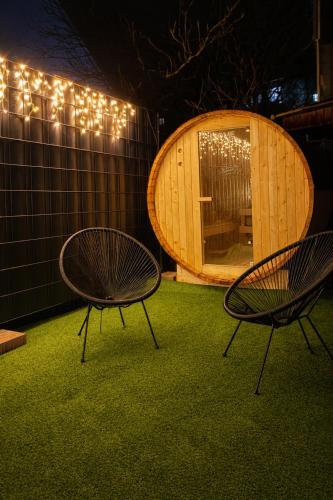 Sauna, WW Luxury Cottage in Müschenbach