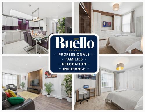 M5 3bed 2Bath Professionals and Families Parking Premium Beds Electric Sofa Recliners Smart TVs Netflix Underfloor Heating Instant Hot Water FastWifi chambre d'hôte Smethwick