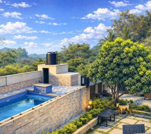 II ROYAL STAYS II NATURE NEST VILLA II SWIMMING POOL II Ac II in Done