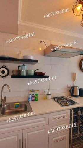 廚房, Hermoso Apartamento a pasos de playa Cavancha in 巴赫摩耶