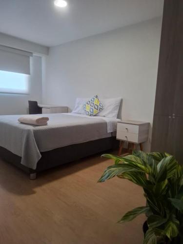 Apartamento con habitación amplia y baño propio a 15 minutos del aeropuerto