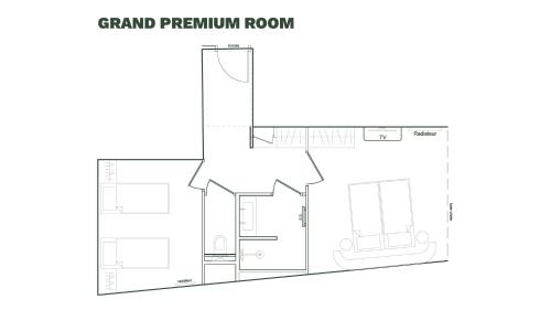 1 queen bed, 2 twin beds