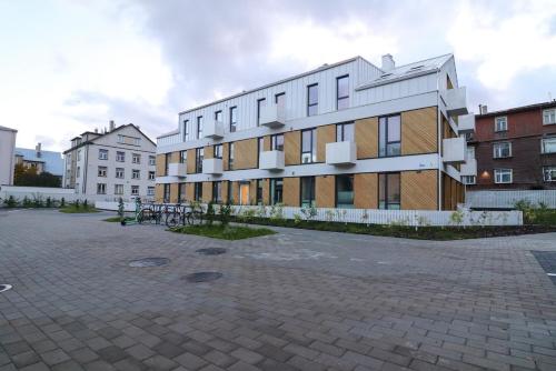 Stylish studio, private parking, washer & dryer in Torupilli