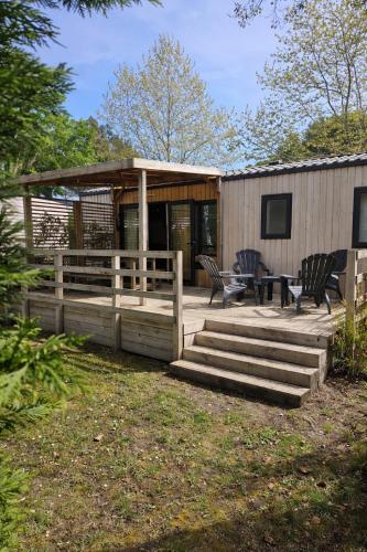 Mobil-Home tout confort climatisé 6p Camping Mayotte Vacances accès direct Lac de Biscarosse