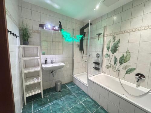 浴室, Fewo Auenblick in 阿舍貝格