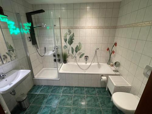 浴室, Fewo Auenblick in 阿舍貝格