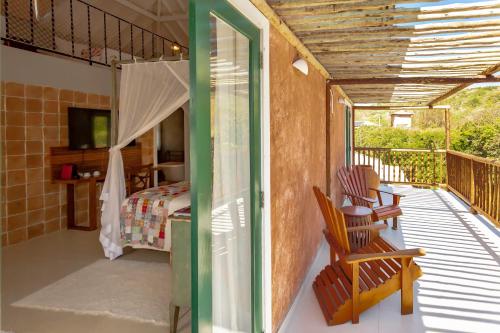 阳台/露台, Pedra da Laguna Boutique Hotel SPA in 布希奥斯
