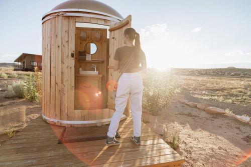 Secluded Sustainable Bell Tent Retreat with Private Decks Near Monticello, Utah in La Sal (UT)