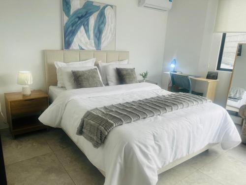 Habitacion con aire piscina y terraza con vista al lago