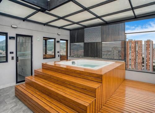 Acogedor Apto con Jacuzzi, Sauna y Gran Vista
