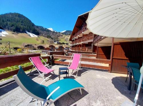 Arêches, 4 pers, télésiège à 5 mn à pied, grande terrasse en RDJ