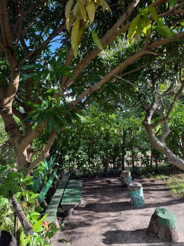 Сад, Lamkail beach island bungalow in Lenakel Tanna