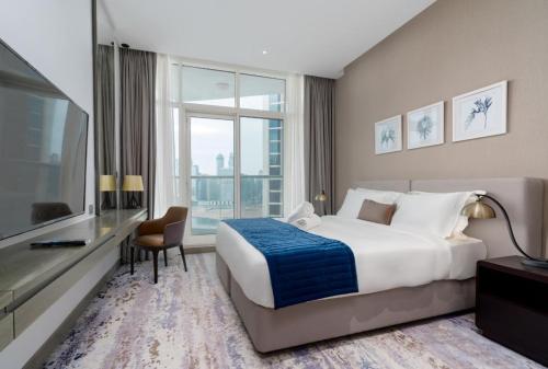 Ahlan HH - Charming Studio at Damac Prive with Canal View, Dubai