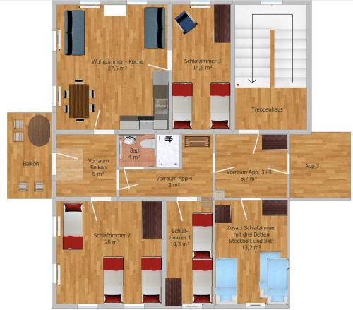 平面圖, Appartement Bergschaf in 霍爾茨高