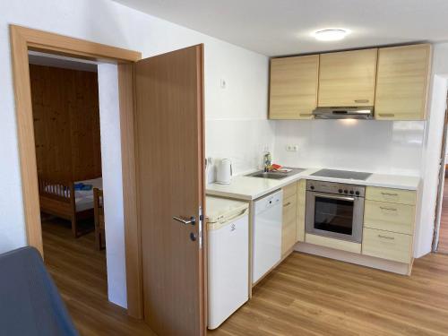 廚房, Appartement Bergschaf in 霍爾茨高